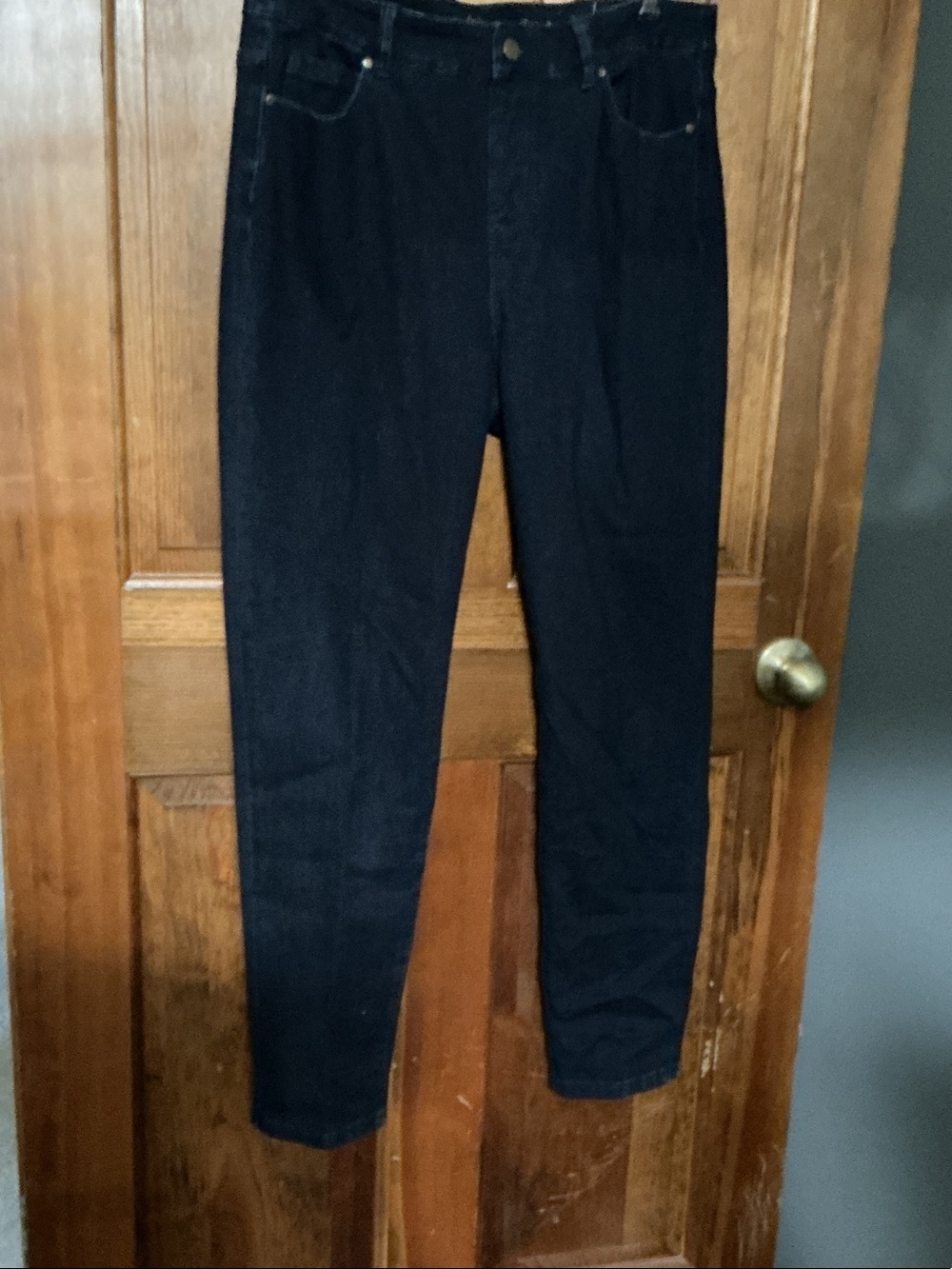 Soft Surroundings Men's Navy Straight-Leg Denim Pants